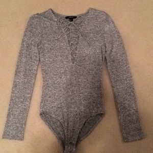 NWOT lace up bodysuit